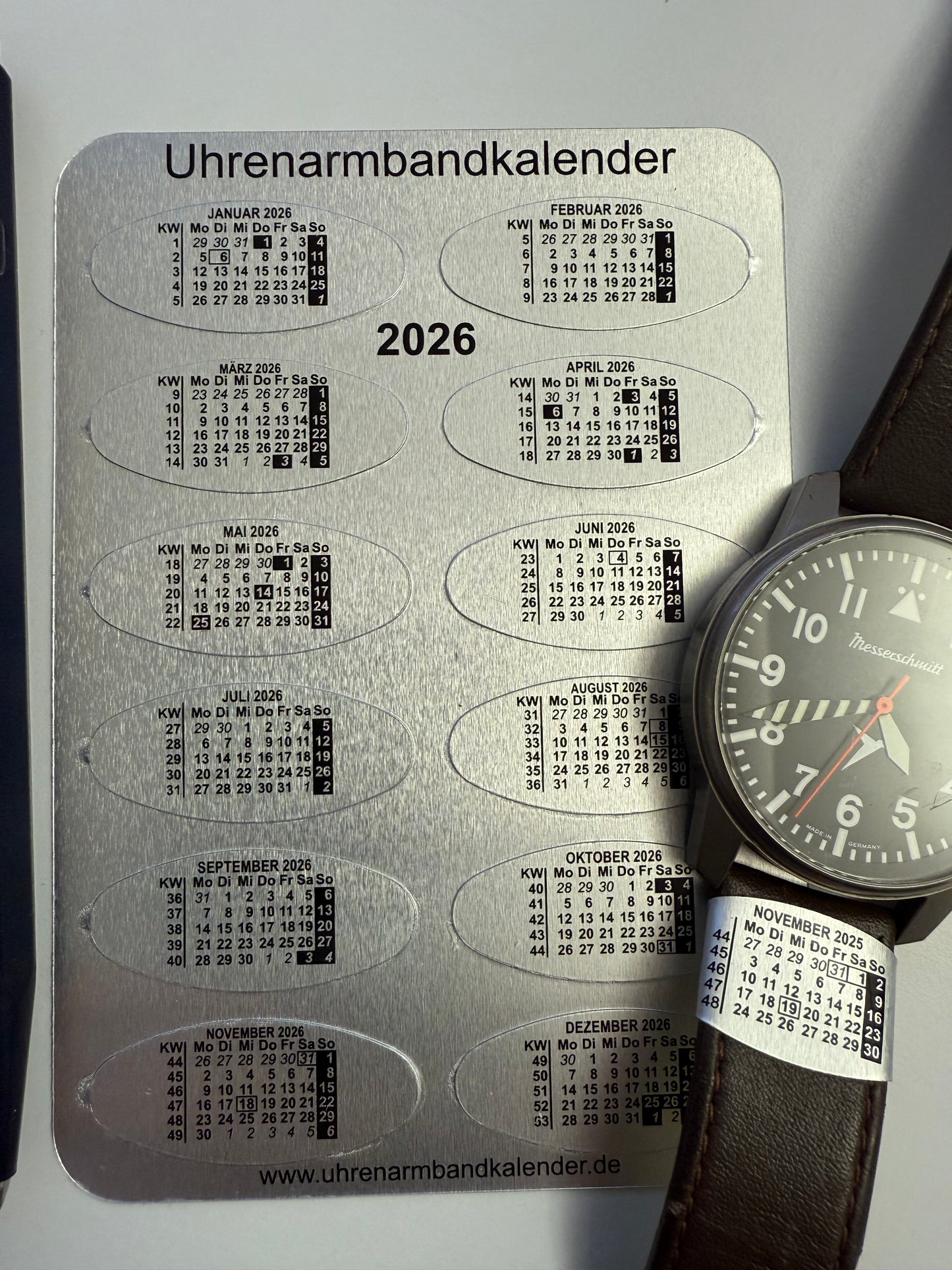 2 Stück Uhrenarmbandkalender 2026 STAMMKUNDEN