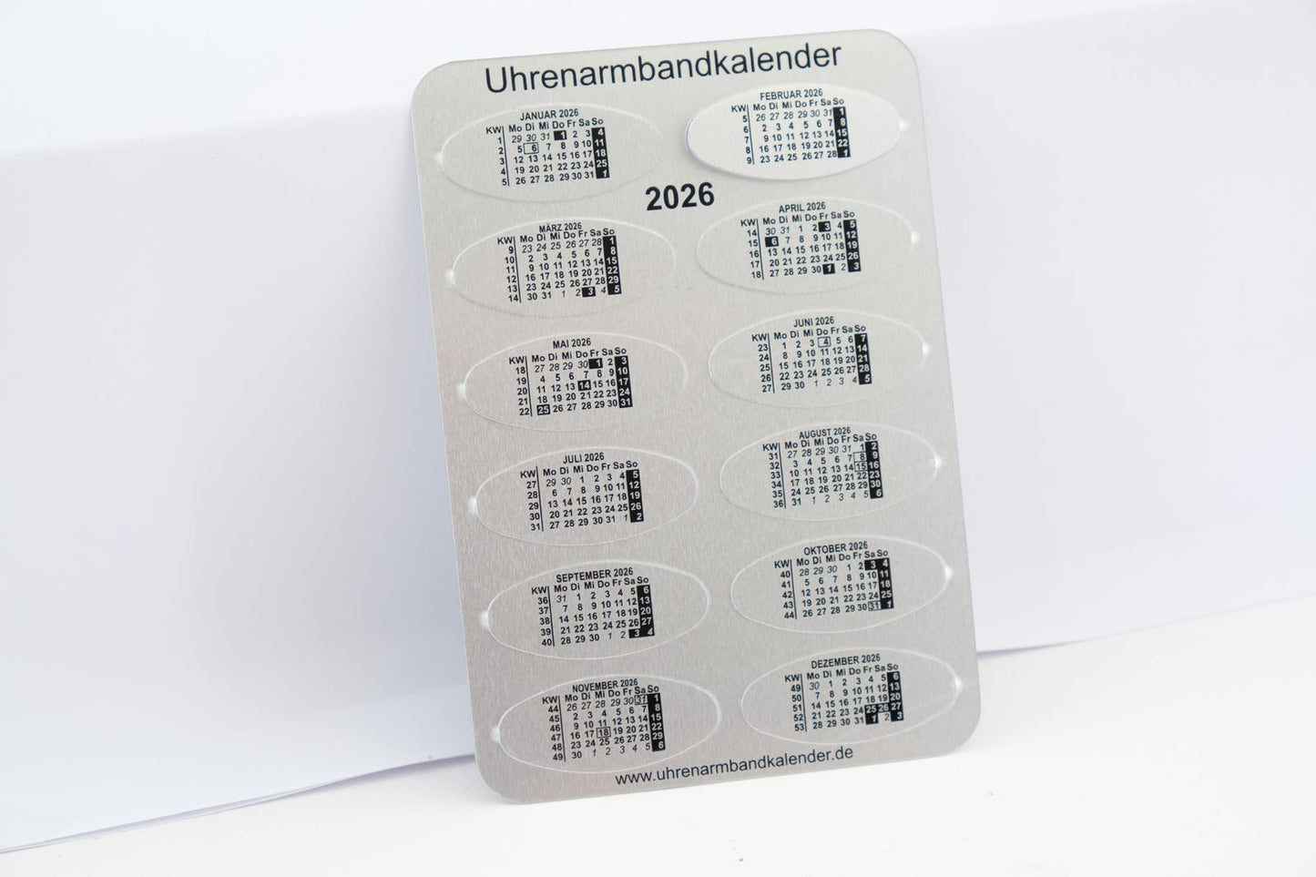 Uhrenarmband Kalender 2026