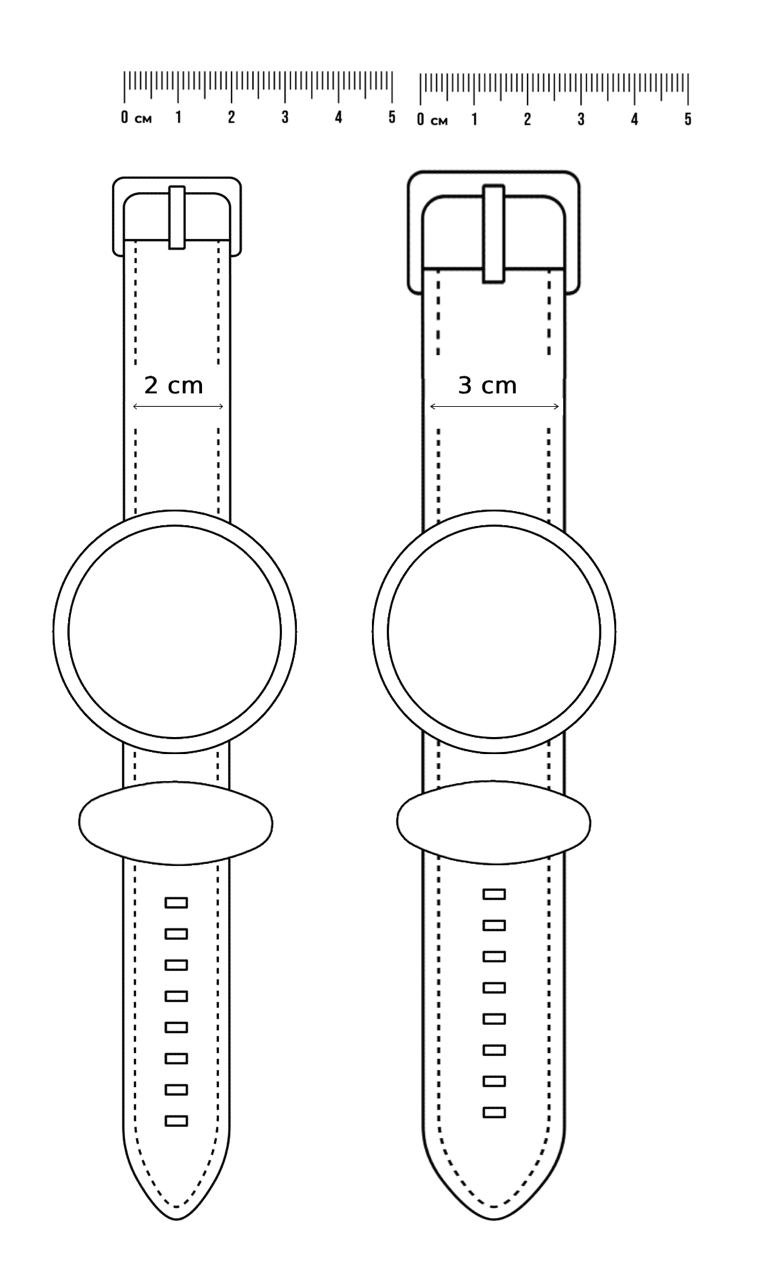 Watch straps comparison - 2cm and 3cm width options