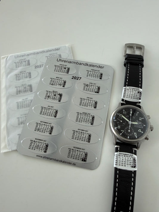 2er Set - Uhrenarmbandkalender  2027 - Kalenderwochen inklusive
